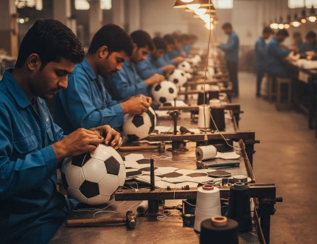 Automation in sports ball manufacturing