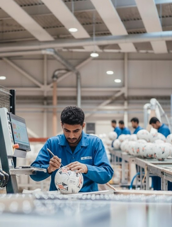 Team discussing production plans in a meeting room